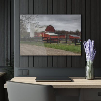 U R There Photography West Lake Road Happy Barn Rustic Farmhouse Acrylic Wall Print
