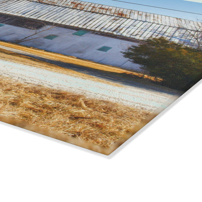 U R There Photography Indian Trail Rusted Reds II Rustic Farmhouse Tempered-Glass Cutting Board