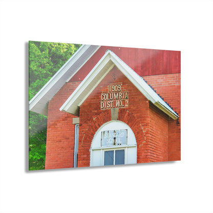 U R There Photography French Road Old Standard Schoolhouse II Rustic Farmhouse Acrylic Wall Print