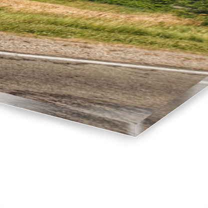 U R There Photography Dodge Road Old Red Rustic Farmhouse Acrylic Wall Print