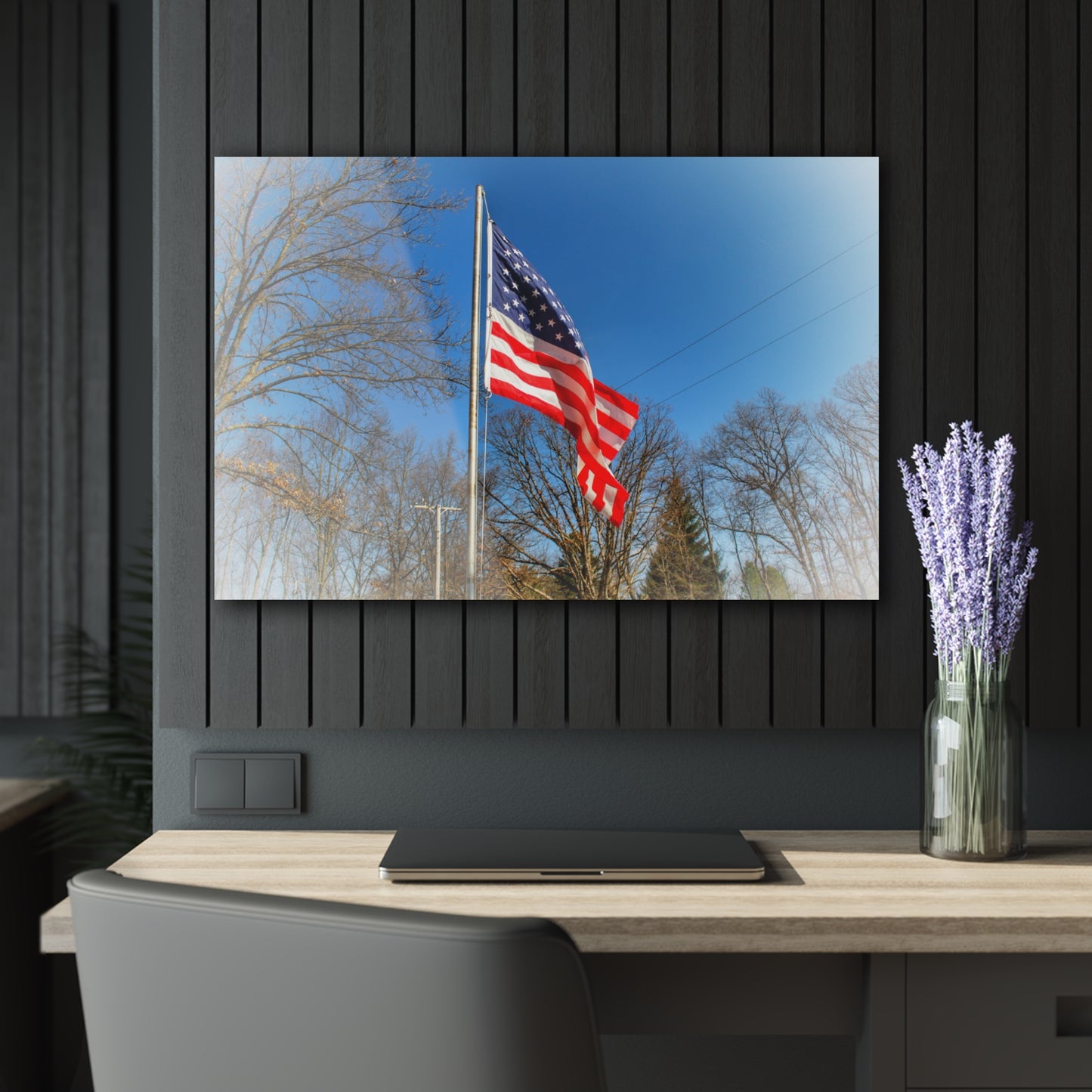 U R There Photography Our Grand Old Flag Rustic Farmhouse Acrylic Wall Print