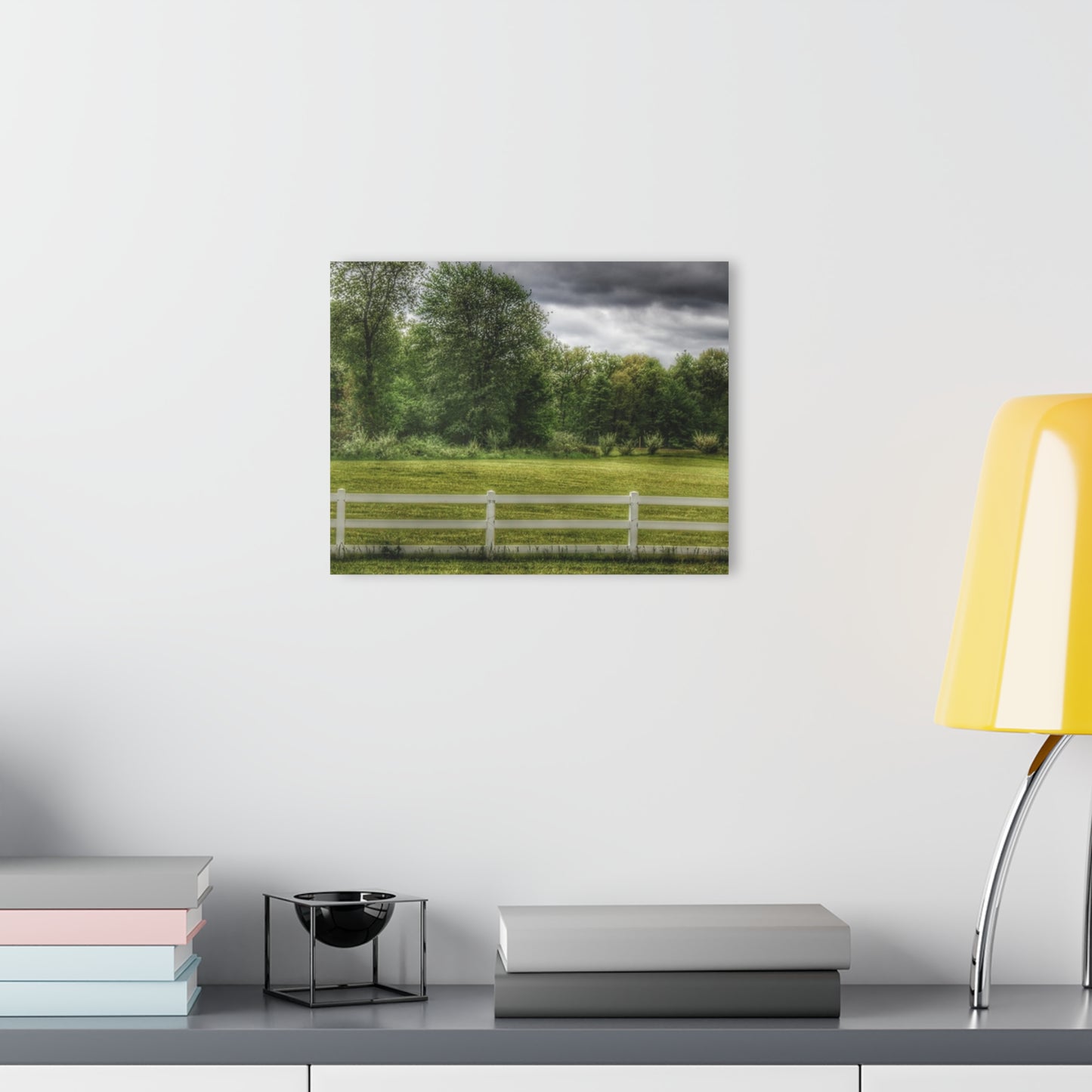 U R There Photography Beyond the White Fence Rustic Farmhouse Acrylic Wall Print