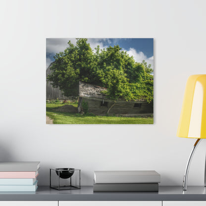 U R There Photography Brown City Road Barn and Buddy I Rustic Farmhouse Acrylic Wall Print