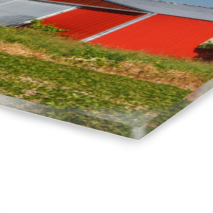 U R There Photography Greenwood Road Red I Rustic Farmhouse Acrylic Wall Print