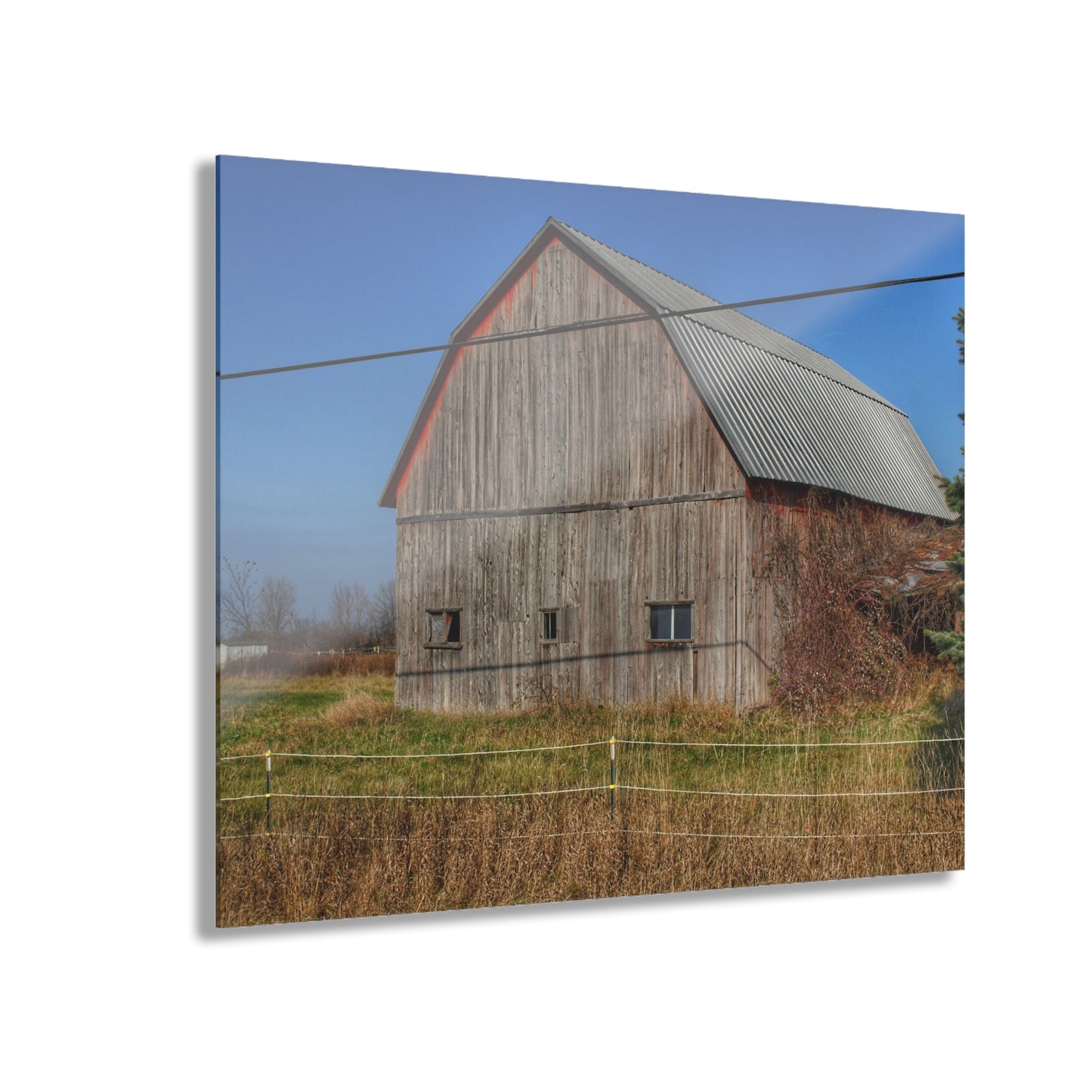 U R There Photography Dodge Road Grey I Rustic Farmhouse Acrylic Wall Print