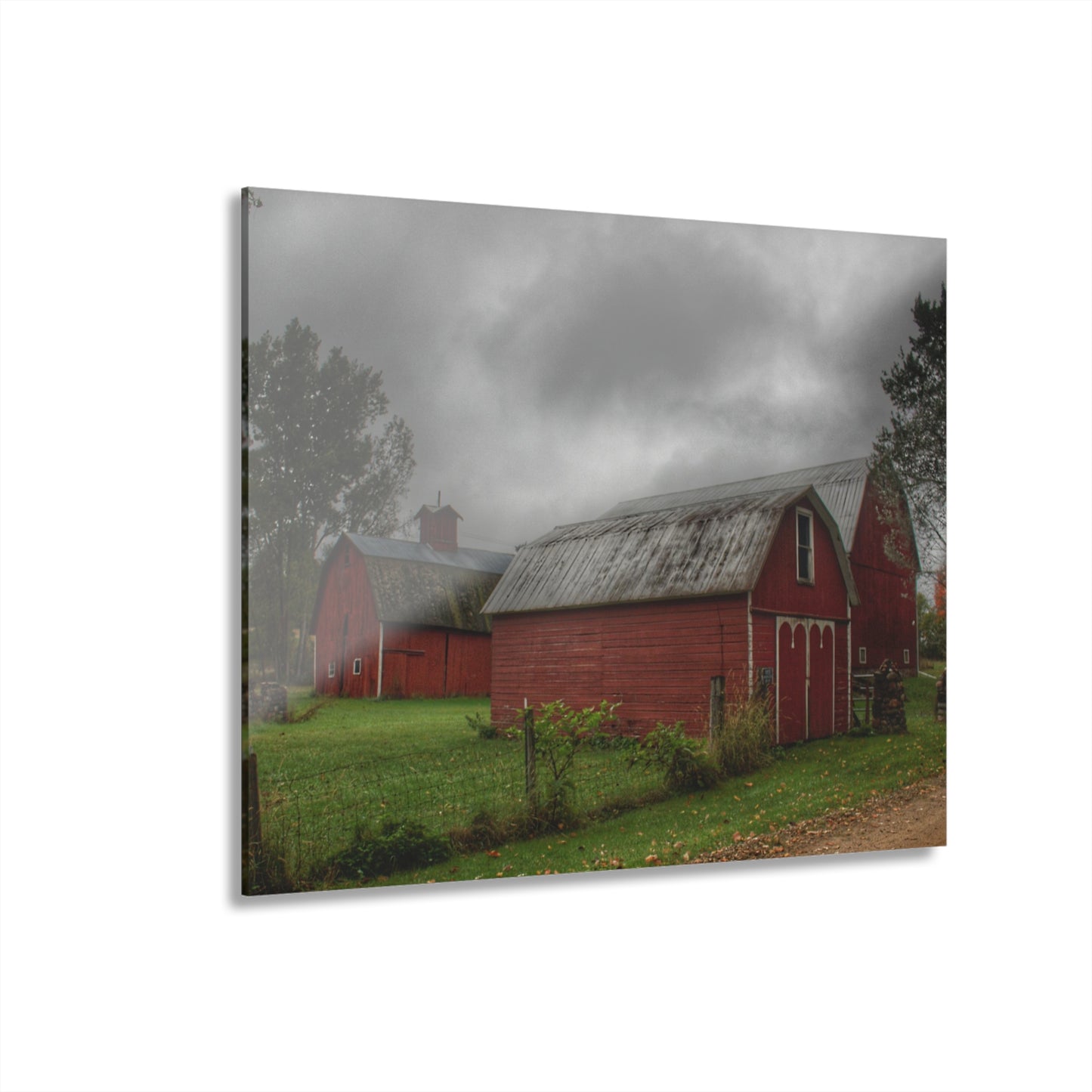 U R There Photography Cramton Road Reds II Rustic Farmhouse Acrylic Wall Print