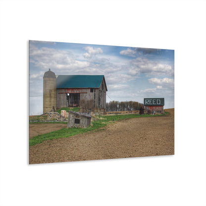 U R There Photography Cedar Creek Road Reds Rustic Farmhouse Acrylic Wall Print