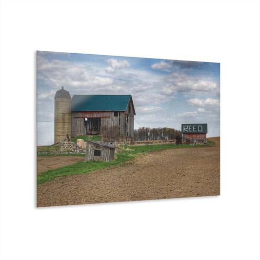 U R There Photography Cedar Creek Road Reds Rustic Farmhouse Acrylic Wall Print