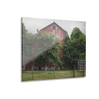 U R There Photography Otter Lake Road Hidden Red Rustic Farmhouse Acrylic Wall Print