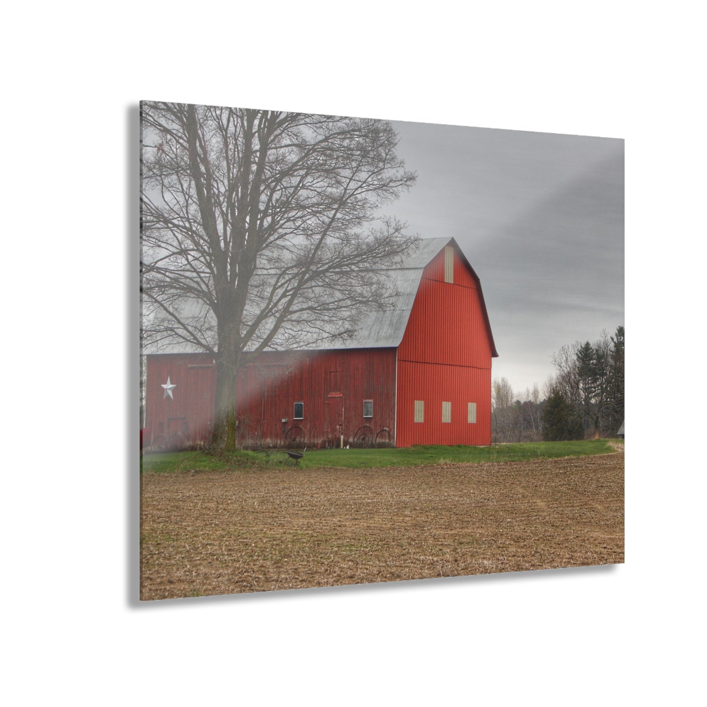 U R There Photography South Summers Road Star Barn Rustic Farmhouse Acrylic Wall Print