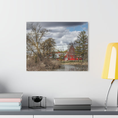 U R There Photography Hadley Road Hidden Red Rustic Farmhouse Acrylic Wall Print