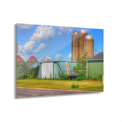 U R There Photography Morrish Road Silos I Rustic Farmhouse Acrylic Wall Print