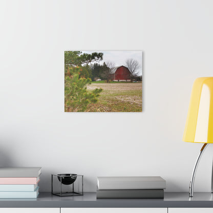 U R There Photography Hidden Millington Road Red Rustic Farmhouse Acrylic Wall Print
