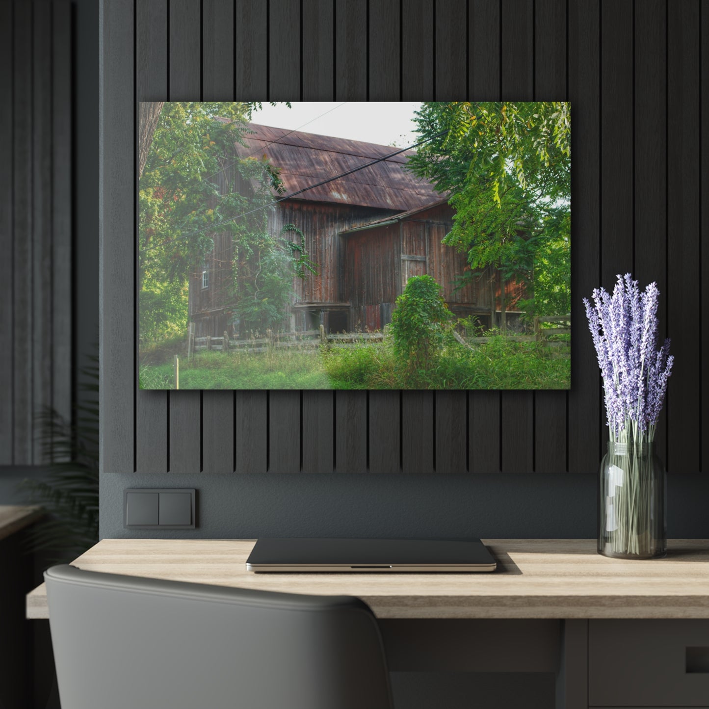 U R There Photography Oxford Rusted Red I Rustic Farmhouse Acrylic Wall Print