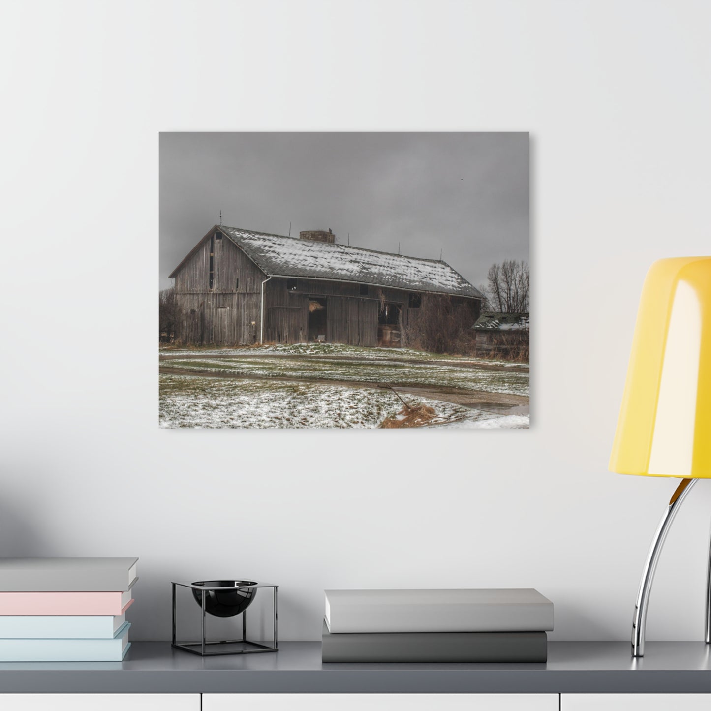 U R There Photography Wilder Road Grey in Spring Rustic Farmhouse Acrylic Wall Print