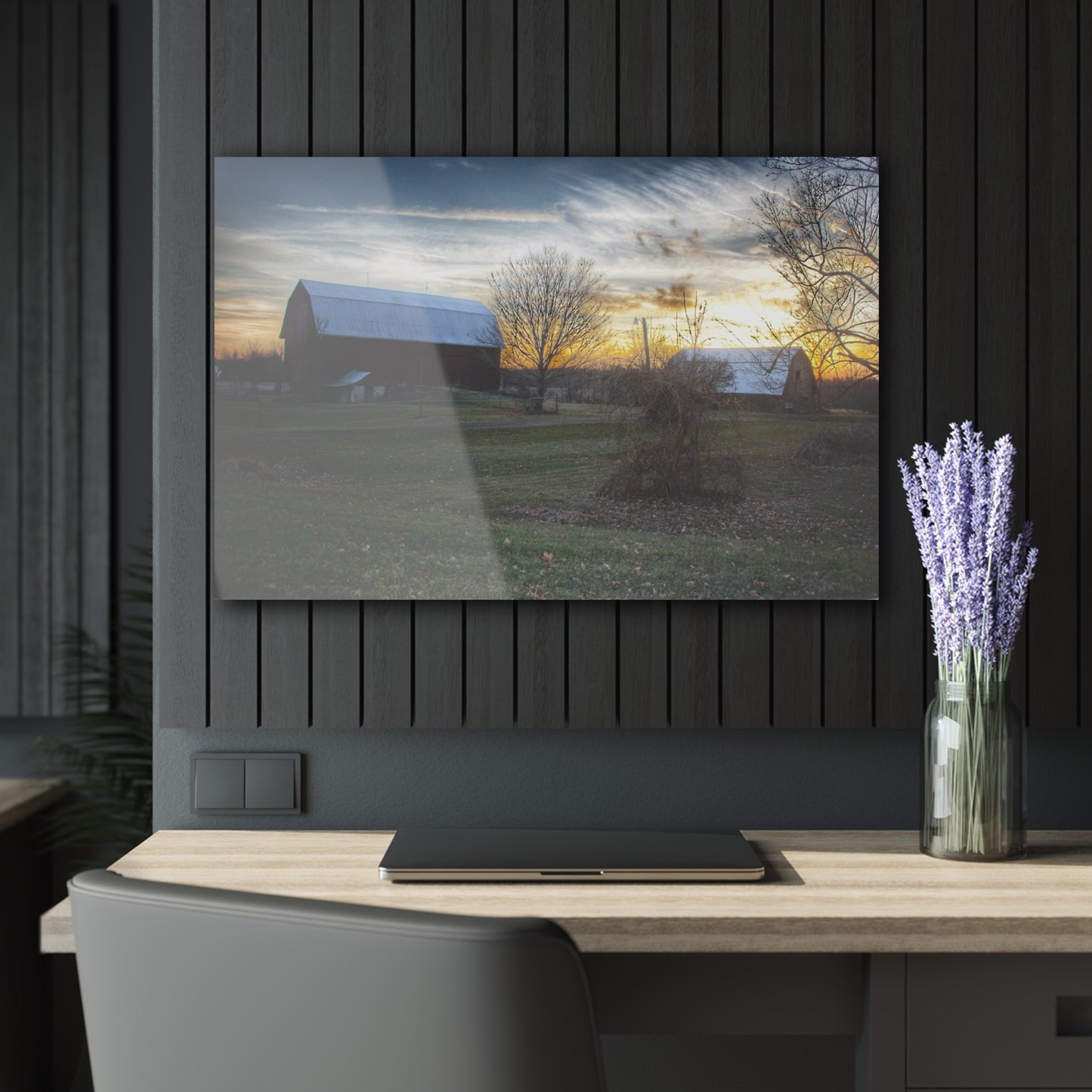 U R There Photography Ortonville Red Rustic Farmhouse Acrylic Wall Print