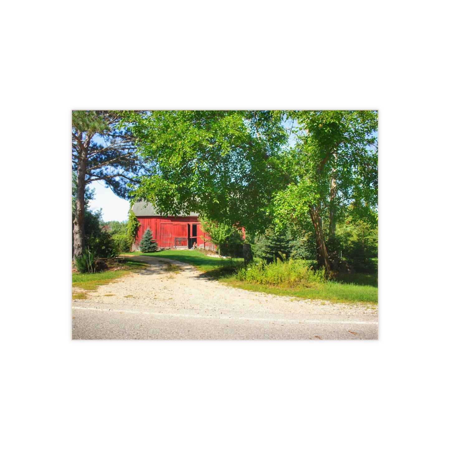 U R There Photography Caro Hidden Red Rustic Farmhouse Decorative Ceramic Tile