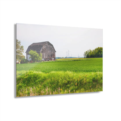 U R There Photography North Graf Road Old Grey Rustic Farmhouse Acrylic Wall Print