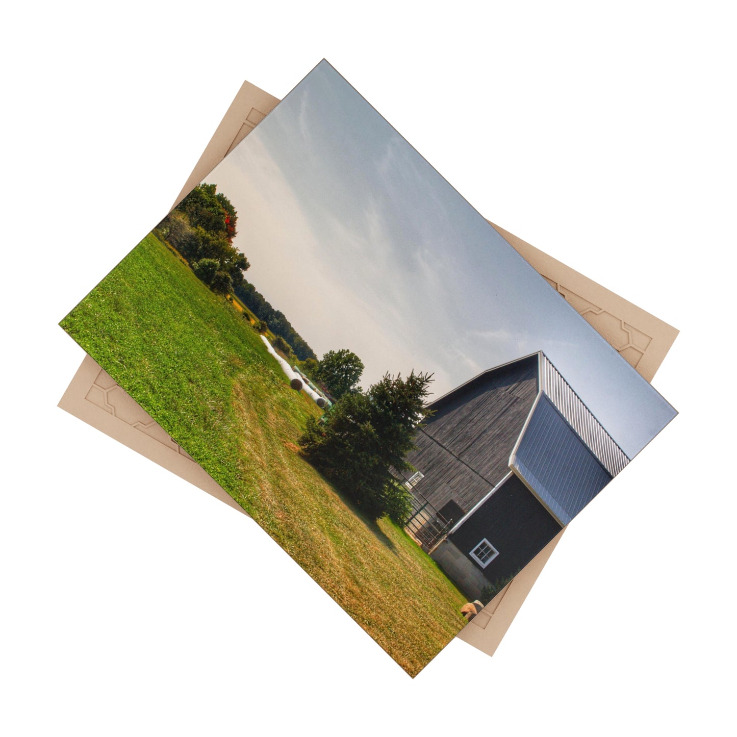 U R There Photography Black Haybarn Rustic Farmhouse Decorative Ceramic Tile