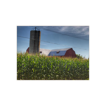 U R There Photography Above the Corn on Tuscola Road Rustic Farmhouse Decorative Ceramic Tile