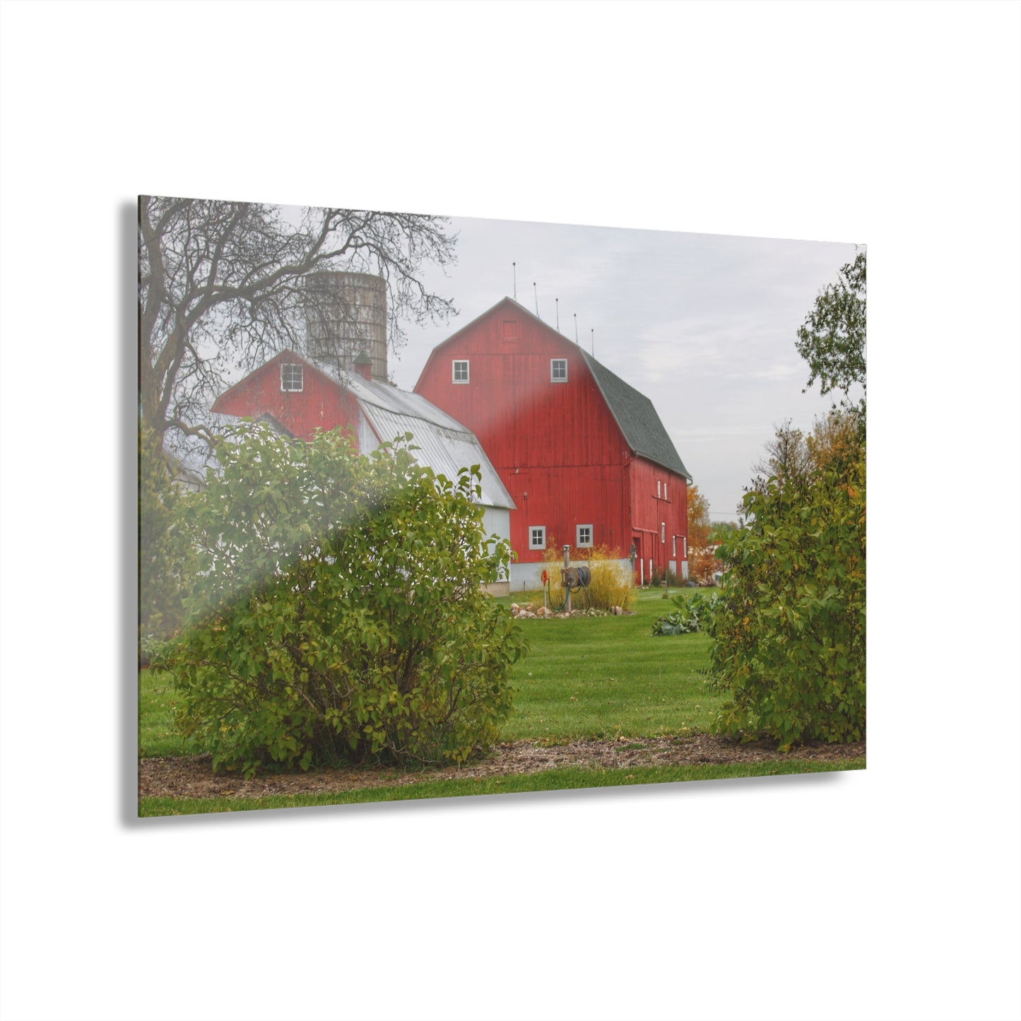 U R There Photography Potters Road Reds Rustic Farmhouse Acrylic Wall Print