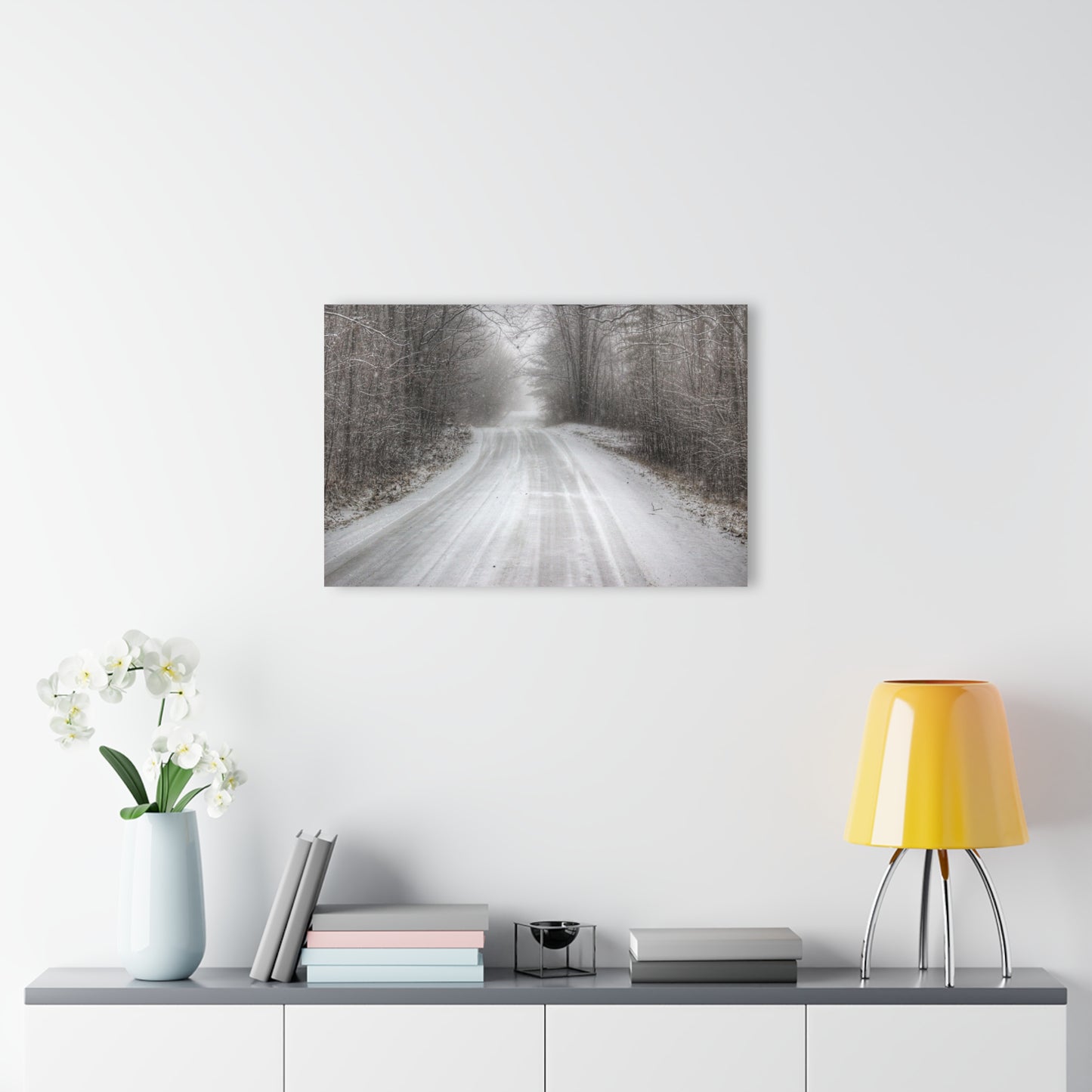 U R There Photography Cold Country Roads Rustic Farmhouse Acrylic Wall Print