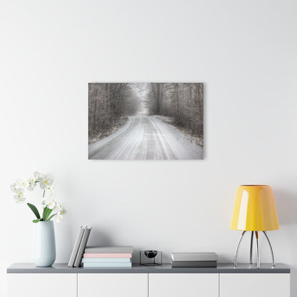U R There Photography Cold Country Roads Rustic Farmhouse Acrylic Wall Print