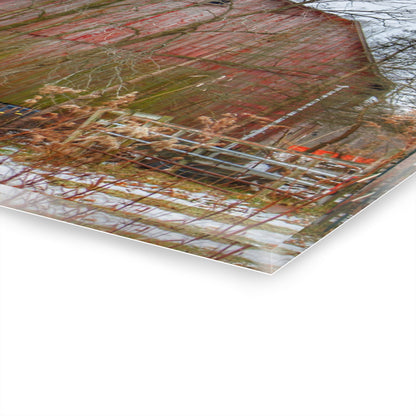 U R There Photography LeValley Road Red Rustic Farmhouse Acrylic Wall Print