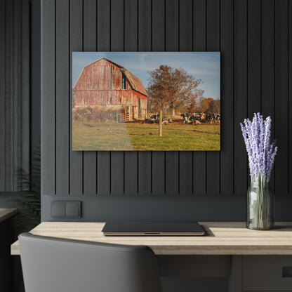 U R There Photography Marathon Road Red Rustic Farmhouse Acrylic Wall Print