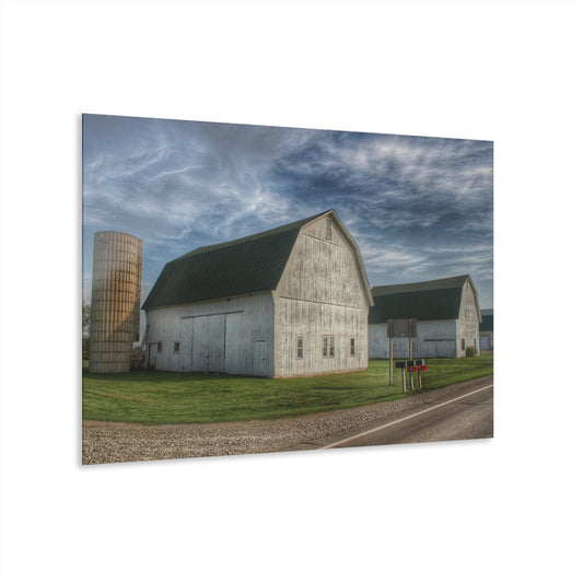 U R There Photography Richardson Road White Duo Rustic Farmhouse Acrylic Wall Print