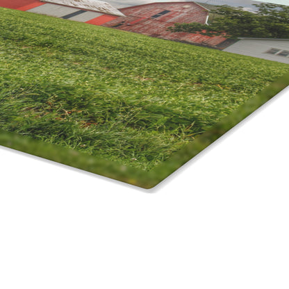 U R There Photography Roadside Trio Rustic Farmhouse Tempered-Glass Cutting Board