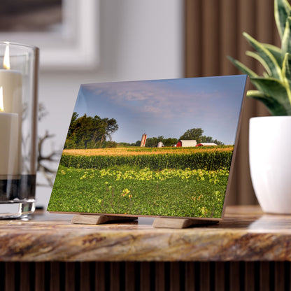 U R There Photography Across the Field in Clifford Rustic Farmhouse Decorative Ceramic Tile