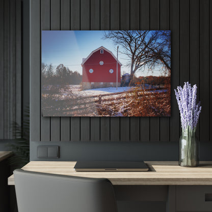 U R There Photography Groveland Red Rustic Farmhouse Acrylic Wall Print