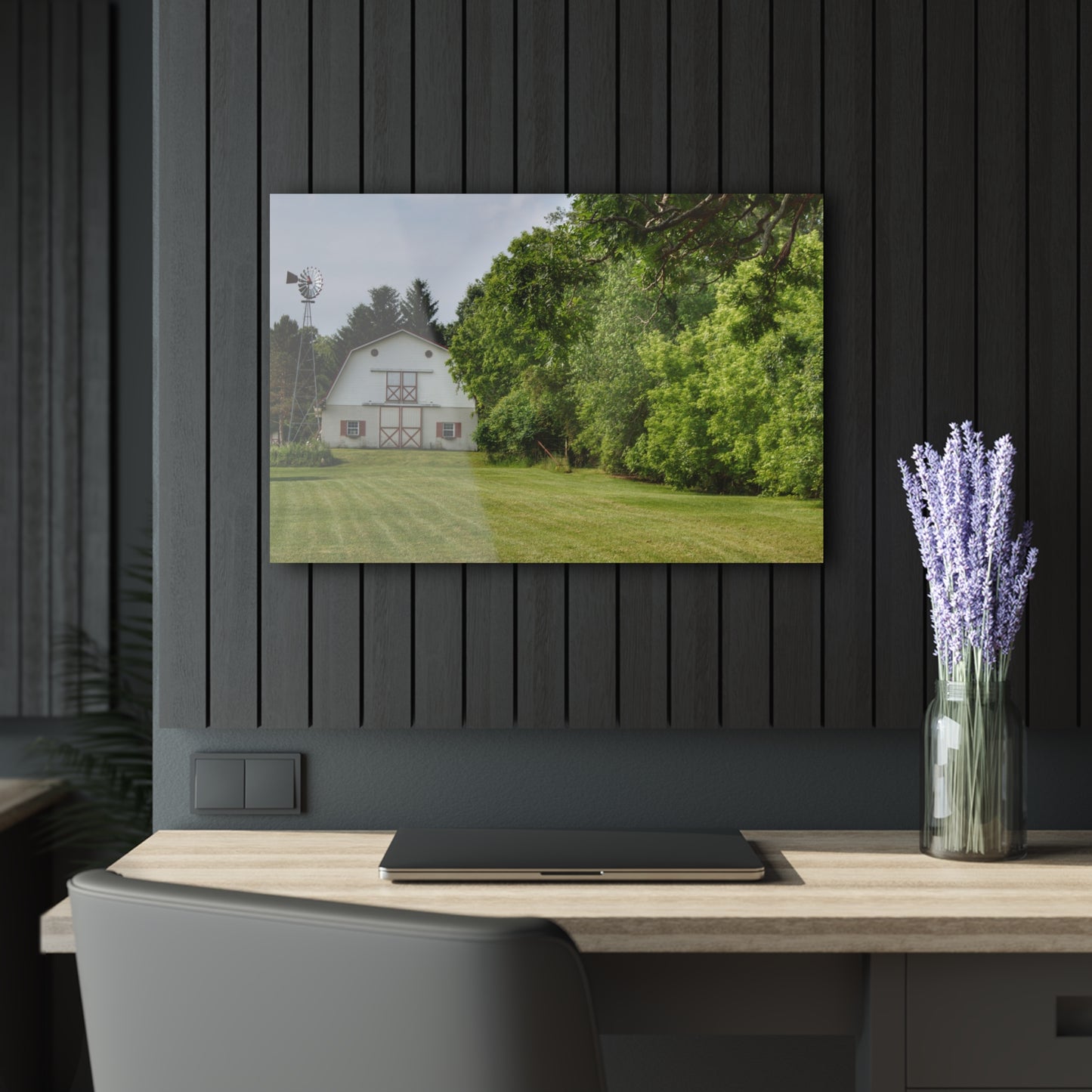 U R There Photography Hunters Creek White Rustic Farmhouse Acrylic Wall Print