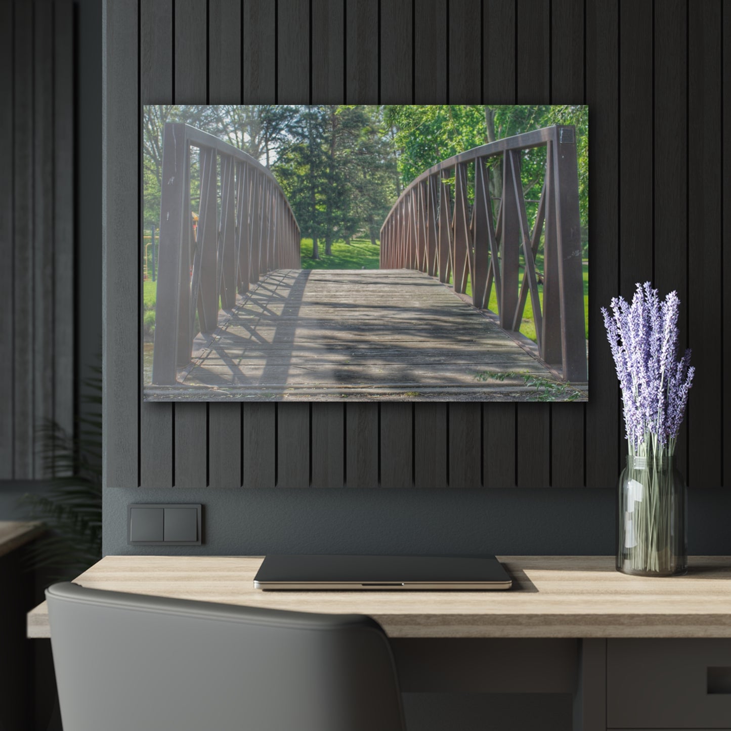 U R There Photography Cramton Park Kiwanis Bridge Rustic Farmhouse Acrylic Wall Print