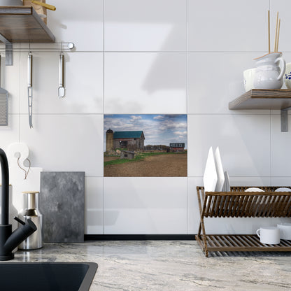 U R There Photography Cedar Creek Road Reds Rustic Farmhouse Decorative Ceramic Tile