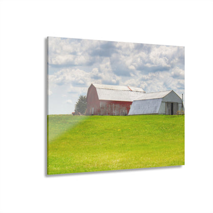 U R There Photography Henderson Hilltop Red Rustic Farmhouse Acrylic Wall Print