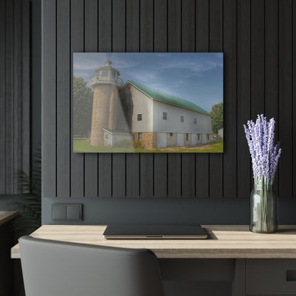 U R There Photography Phelps Road Lighthouse Barn I Rustic Farmhouse Acrylic Wall Print
