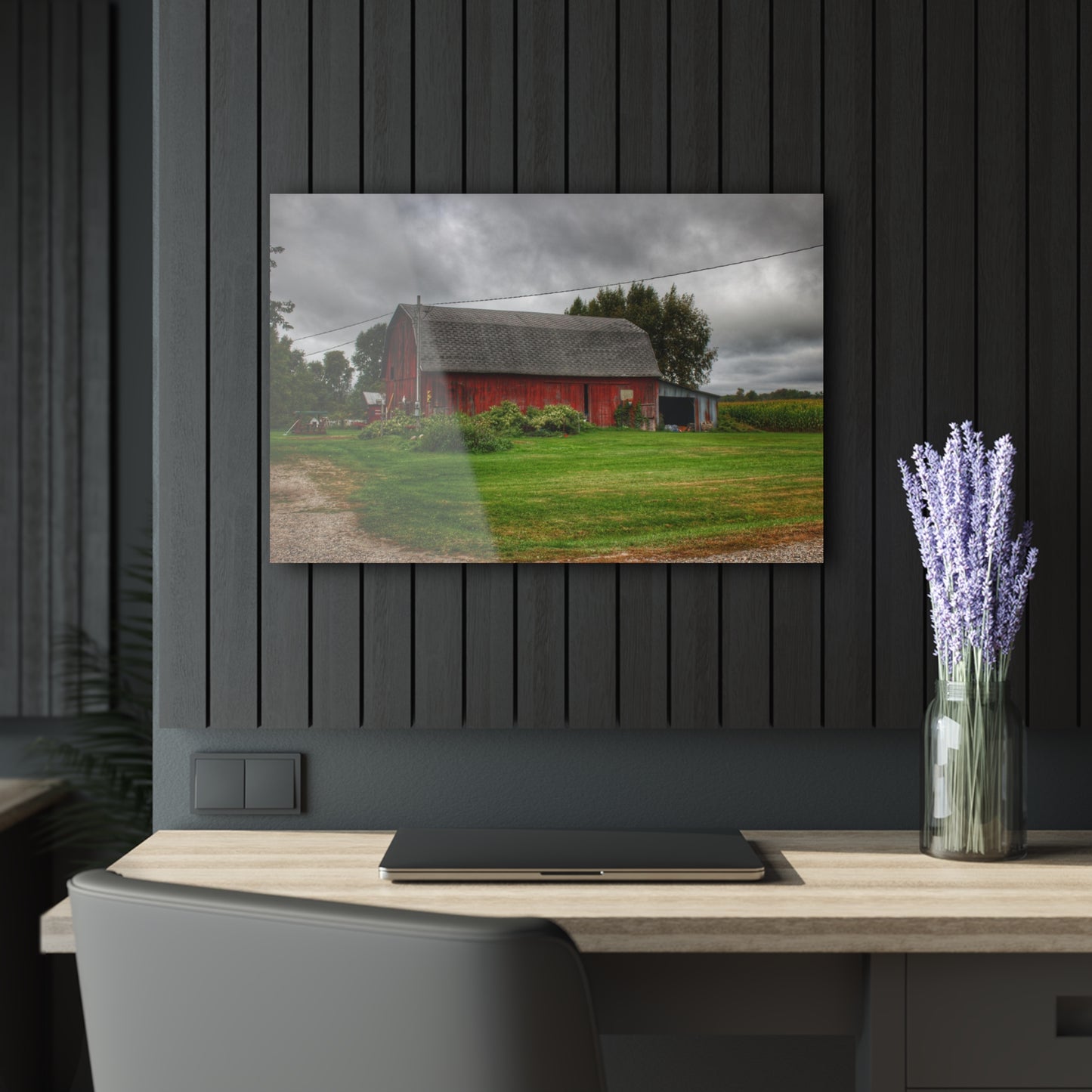 U R There Photography Country Red Rustic Farmhouse Acrylic Wall Print