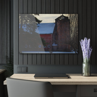 U R There Photography Ebeling Road Red Rustic Farmhouse Acrylic Wall Print