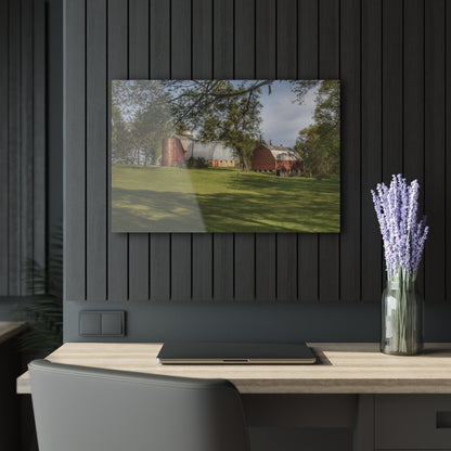 U R There Photography Clark Park Road Reds Rustic Farmhouse Acrylic Wall Print