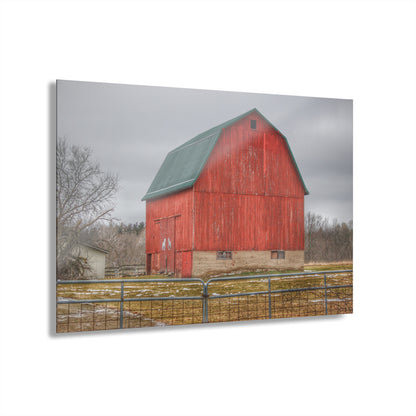 U R There Photography Lonsberry Red Rustic Farmhouse Acrylic Wall Print