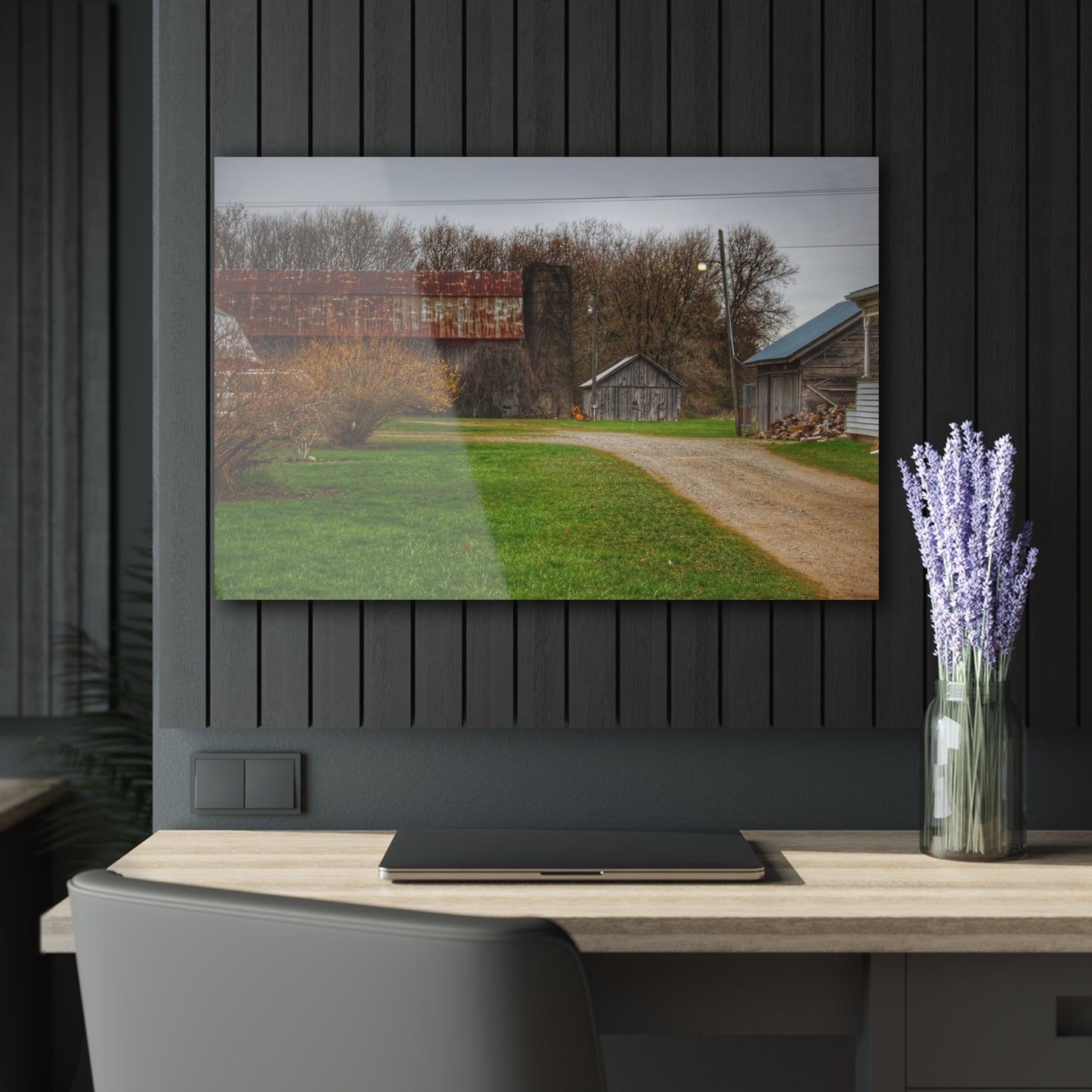 U R There Photography South Summers Road Rusted and Little Grey Rustic Farmhouse Acrylic Wall Print