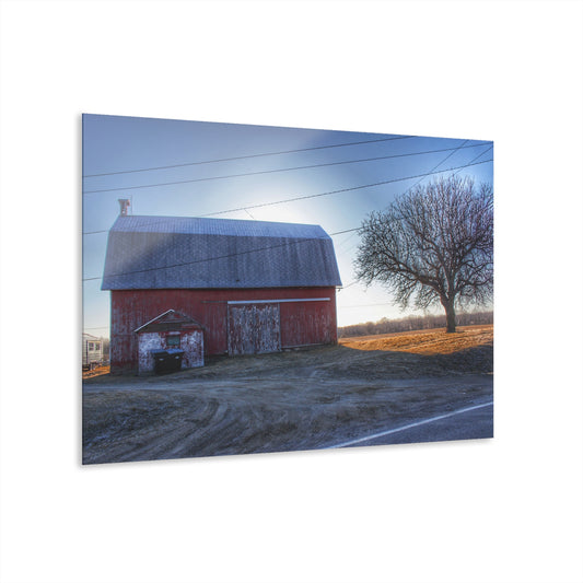 U R There Photography Rochester Red on a Spring Morning Rustic Farmhouse Acrylic Wall Print