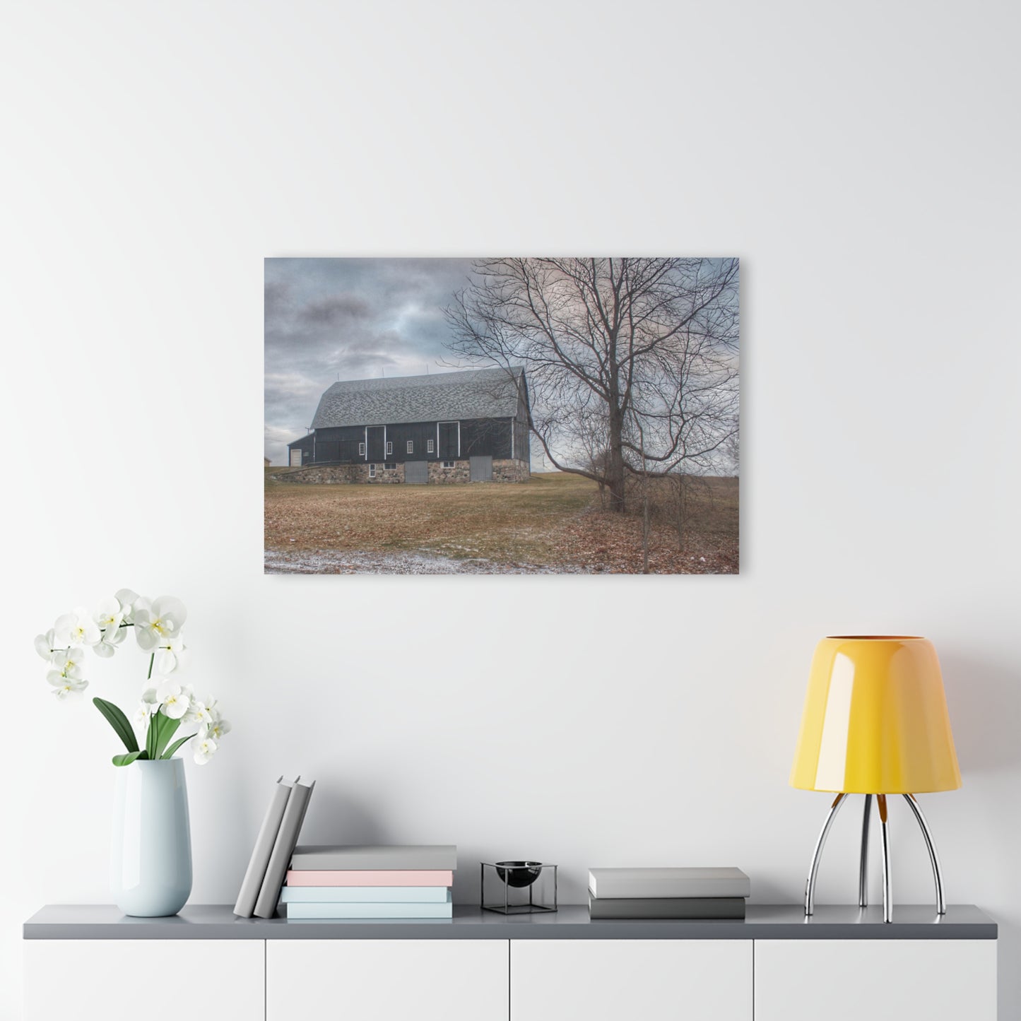 U R There Photography Attica Road Black Rustic Farmhouse Acrylic Wall Print