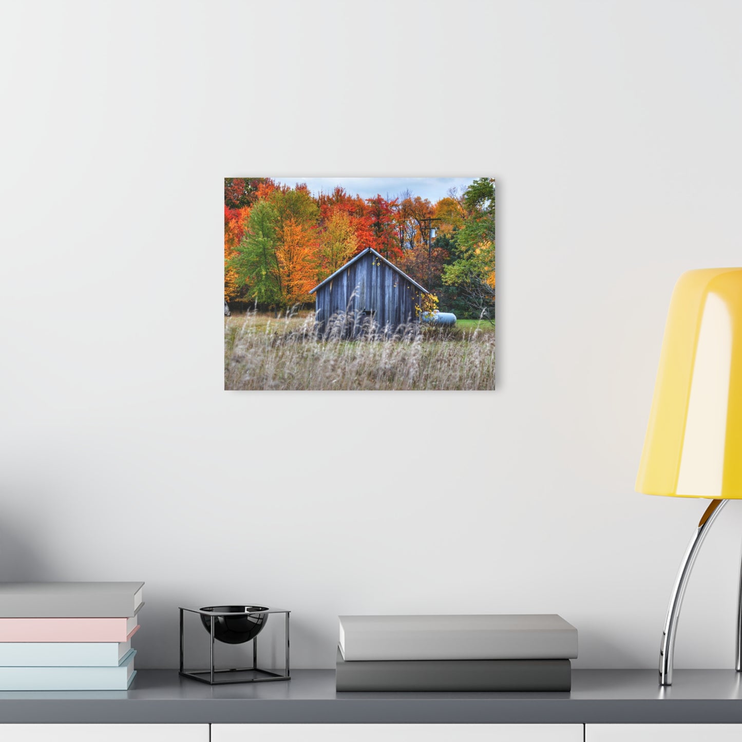 U R There Photography Beyond Church Road Little Grey Rustic Farmhouse Acrylic Wall Print