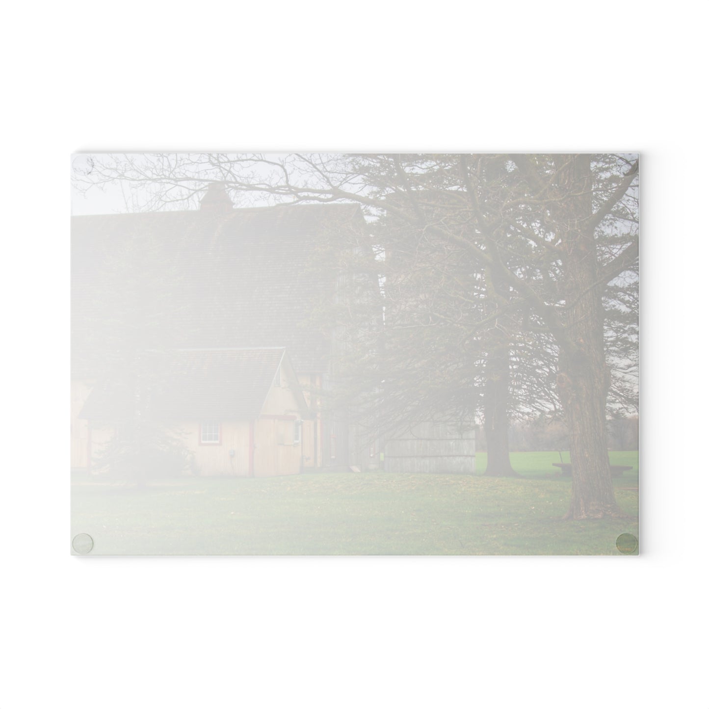 U R There Photography Romeo Van Dyke Grey Rustic Farmhouse Tempered-Glass Cutting Board