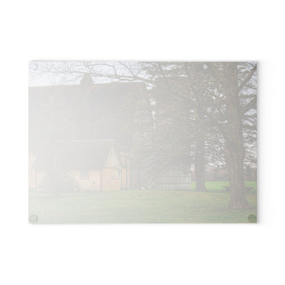 U R There Photography Romeo Van Dyke Grey Rustic Farmhouse Tempered-Glass Cutting Board