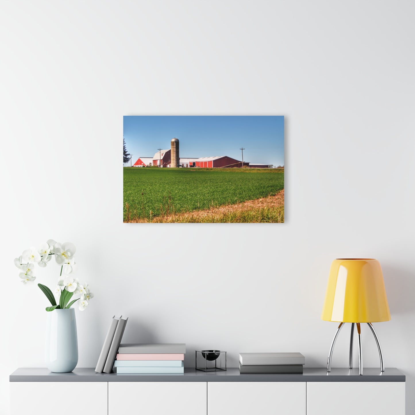 Barn Boutique Modern Farmhouse Acrylic Wall Print| Patterson Road Farm Across the Field I