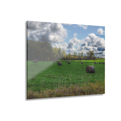 U R There Photography Haybale Heaven 2020 Rustic Farmhouse Acrylic Wall Print